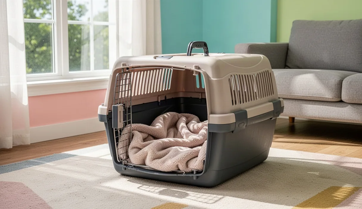 Carrier Training a Cat Before a Trip
